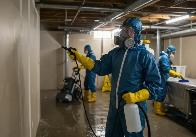 Basement Sanitization and Antimicrobial Treatment process in Cleveland Heights, OH