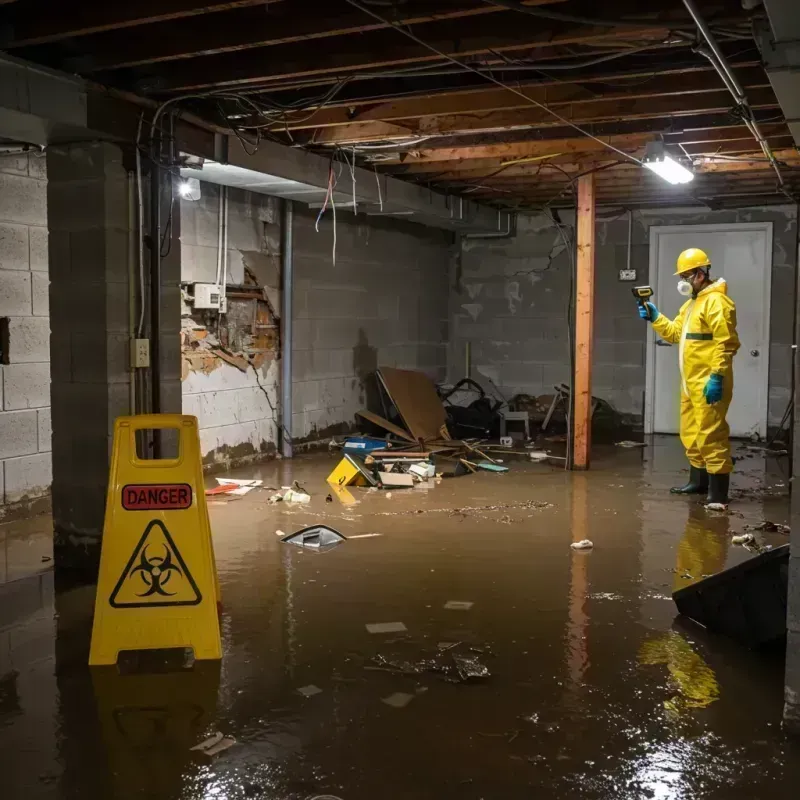 Flooded Basement Electrical Hazard in Cleveland Heights, OH Property